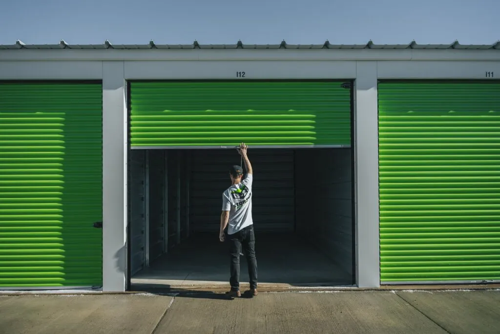 a man showing b21 storage facility
